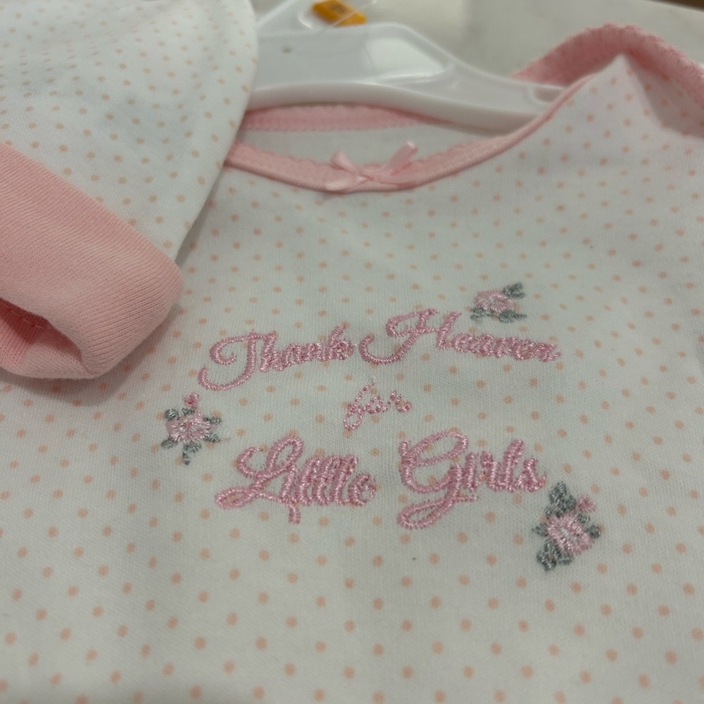 Little Me Pink and White Sleep Sack